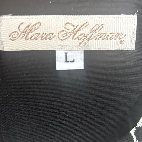 Mara Hoffman Strata Spotted Polka Dot Fit & Flare Black & White Dress Size L 📦 - Picture 5 of 10